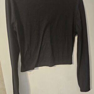 Classic Black Long Sleeve Top With Turtle Neck